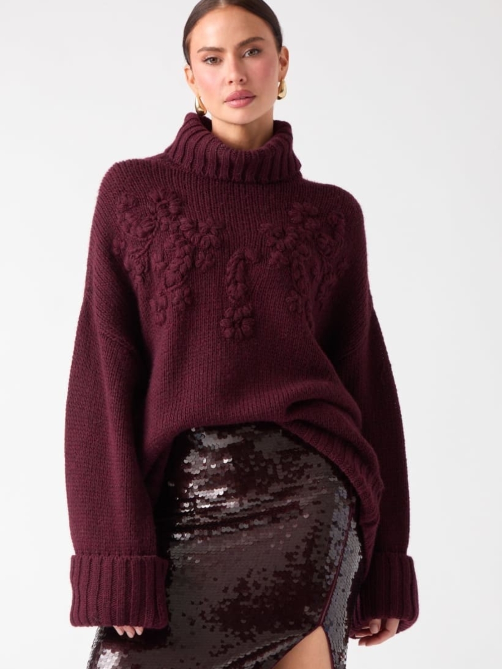 Marciano Deep Burgundy Sweater